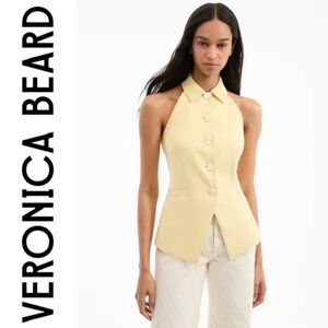 Veronica Beard Orlinda Halter Neck Vest